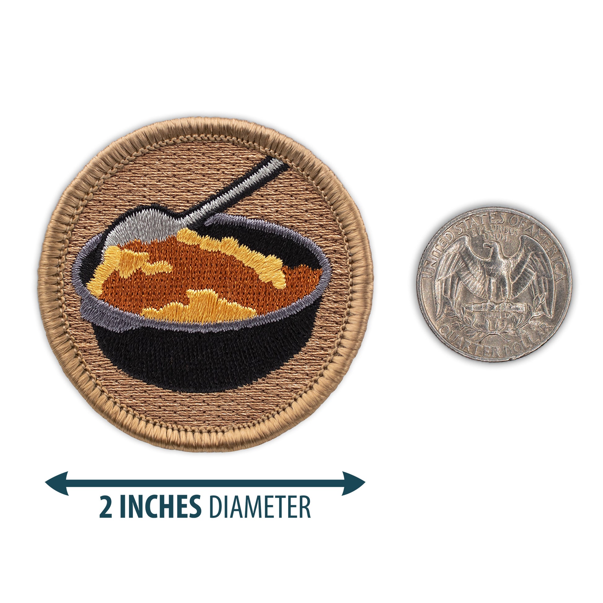 Baked beans 2” embroidered scout patrol patches
