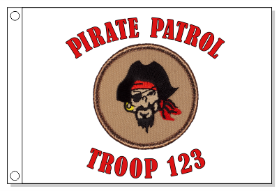 Pirate Face  Patrol Flag