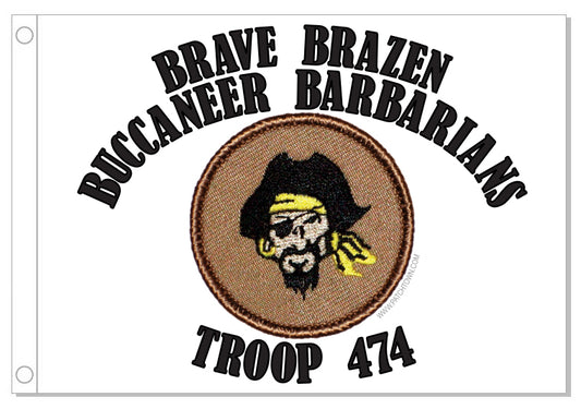 Pirate Face  Patrol Flag