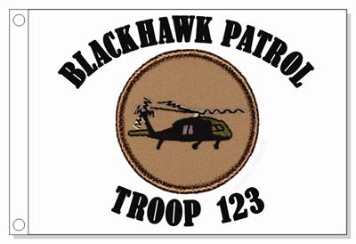 Blackhawk Helicopter Patrol Flag