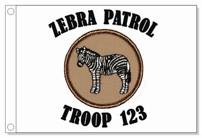 Zebra Patrol Flag