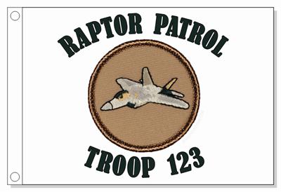 Raptor F-22 Aircraft Patrol Flag