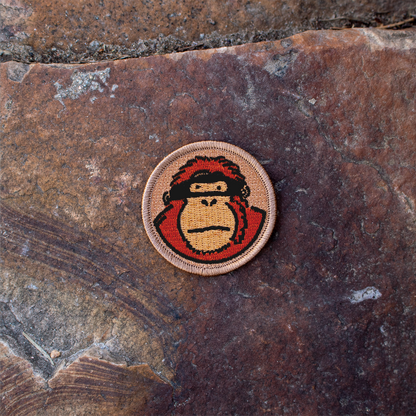 Orangutan ninja iron-on scout patch
