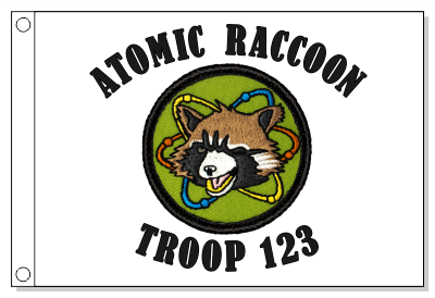 Atomic Raccoon Patrol Flag