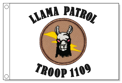 Lightning Llama Patrol Flag