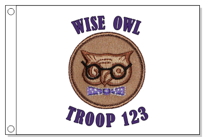 Wise Owl Patrol Flag