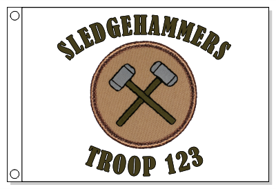 Crossed Sledgehammers Patrol Flag