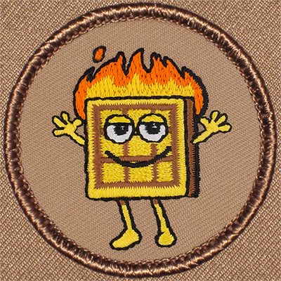Flaming Waffle Patrol Patch Ð Scout Patch