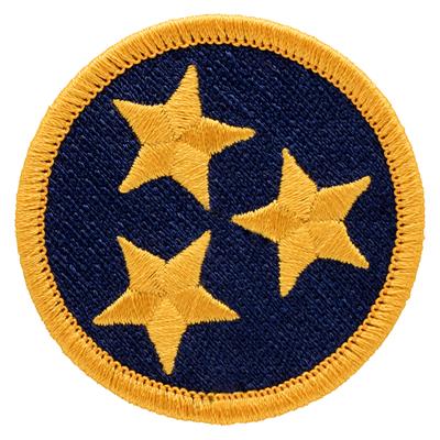 Navy & Gold Tennessee Tristar 2" Diameter Patch