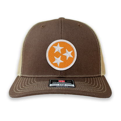 Orange & White Tennessee Tristar Ball Cap or Trucker Hat