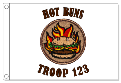 Flaming Cheeseburger Patrol Flag