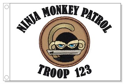 Ninja Monkey Patrol Flag
