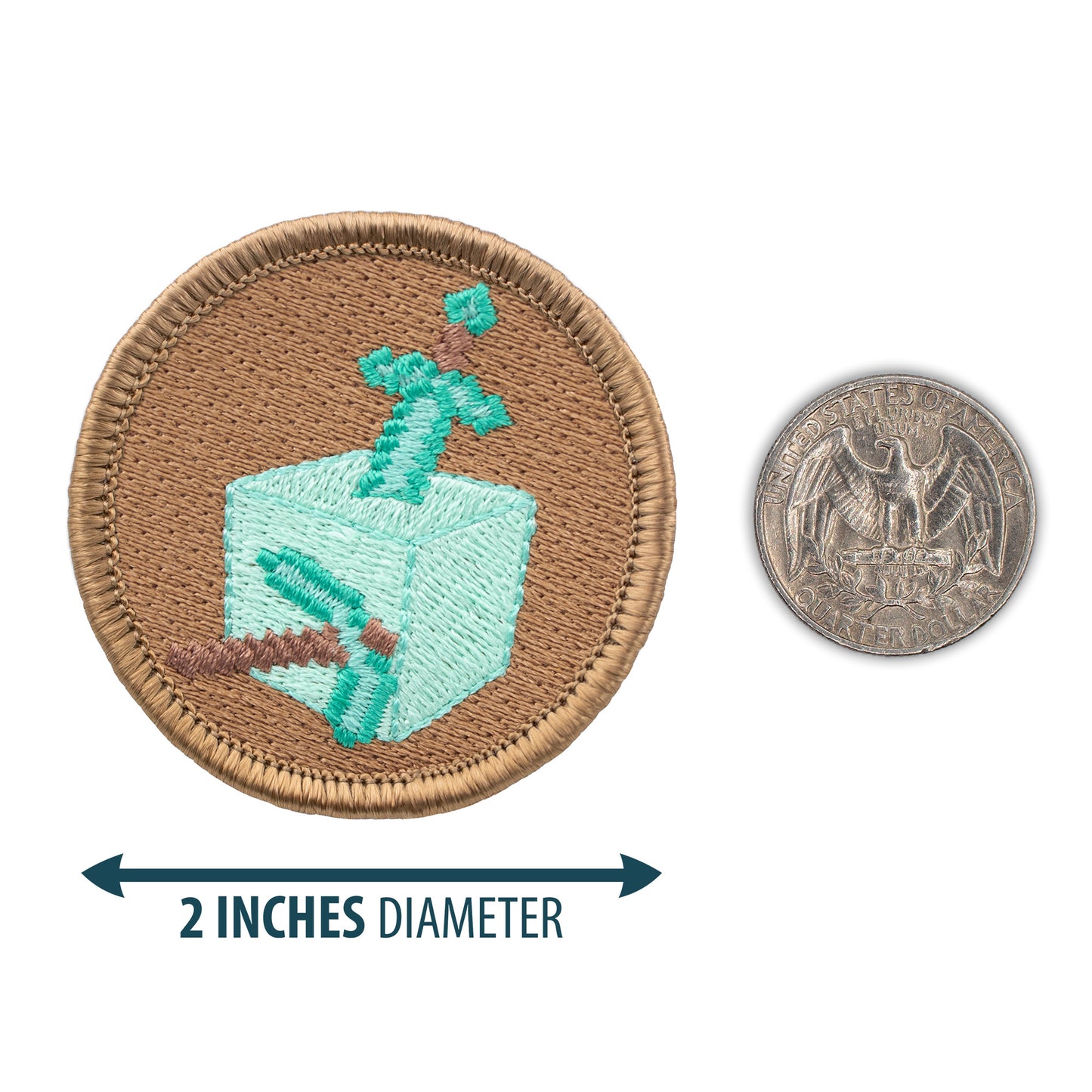 Sword & pickaxe 2” embroidered scout patrol patches