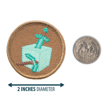 Sword & pickaxe 2” embroidered scout patrol patches