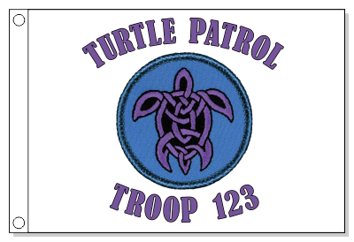 Violet Celtic Turtle Patrol Flag