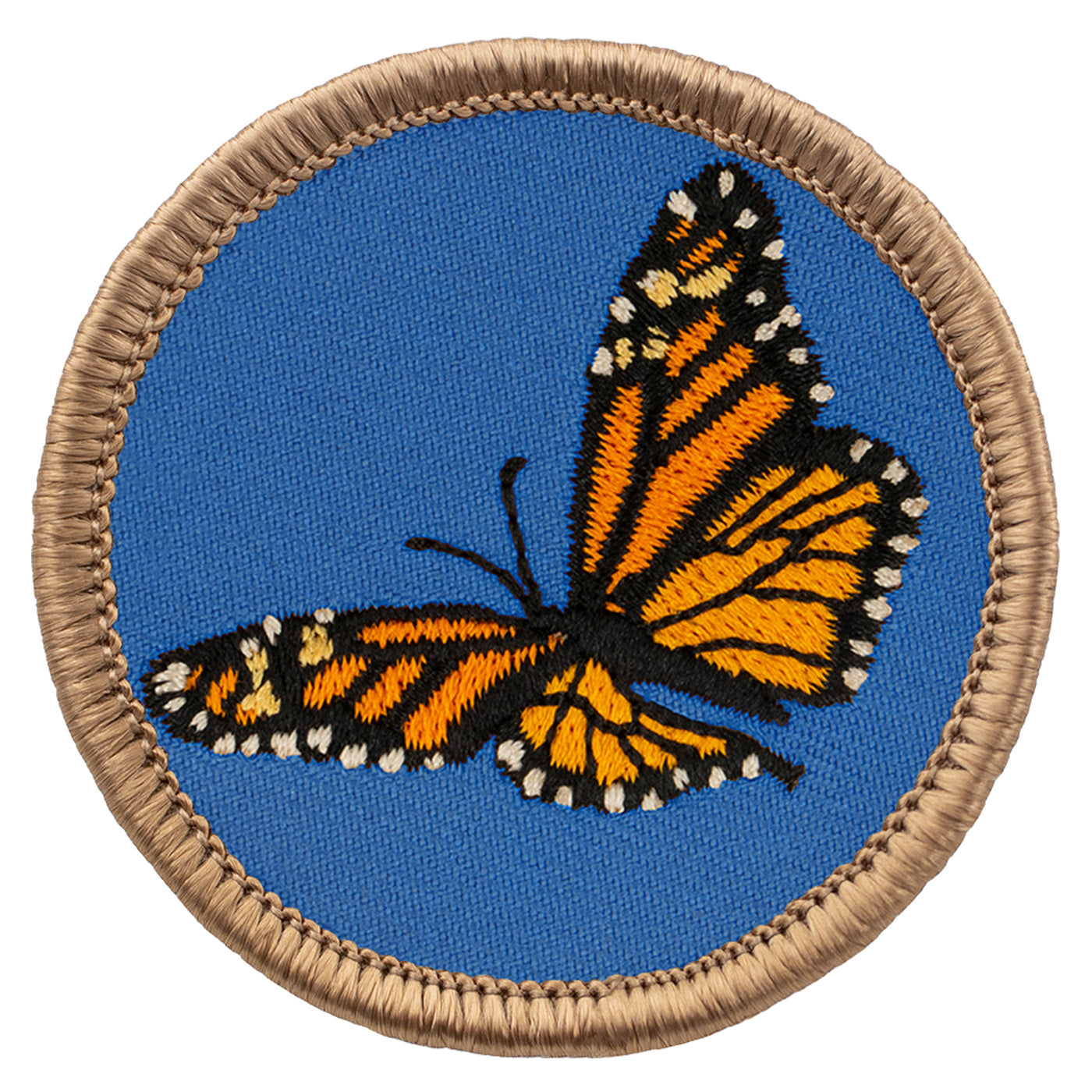 Monarch butterfly 2” embroidered scout patrol patches