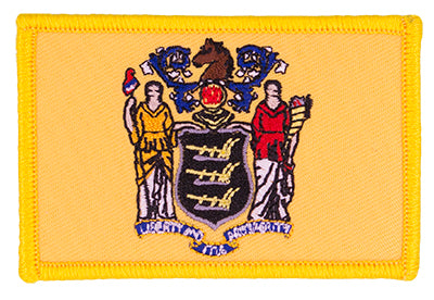 New Jersey embroidered state flag patch