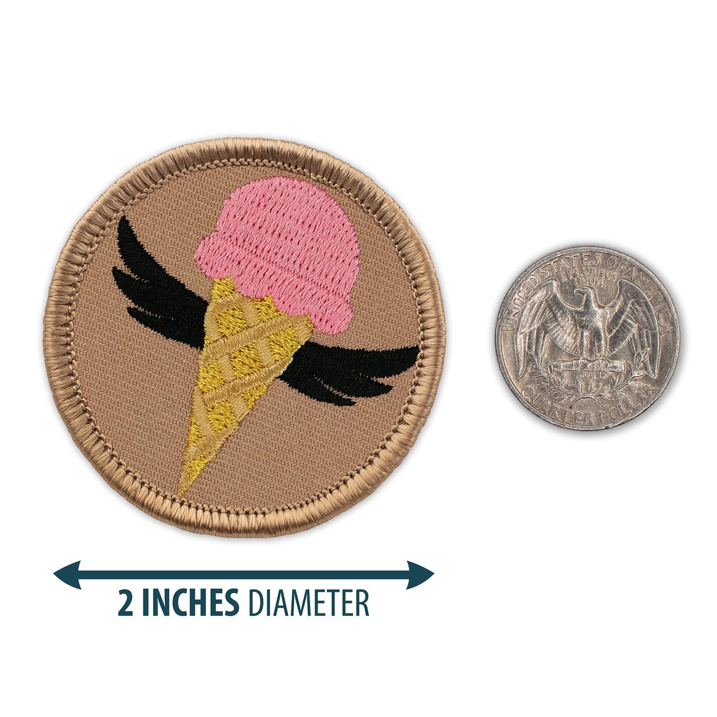 Winged Ice Cream 2” embroidered scout patrol patches