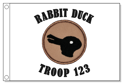 Rabbit Duck Patrol Flag