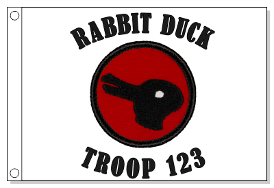 Retro Rabbit Duck Patrol Flag