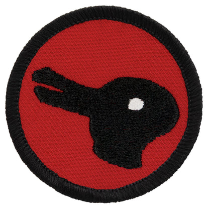 Red rabbit duck  iron-on scout patch