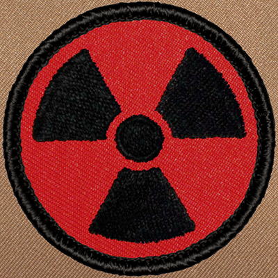 Retro Nuclear/Radioactive Patrol Patch (#276R) - Sew-on Scout Patch