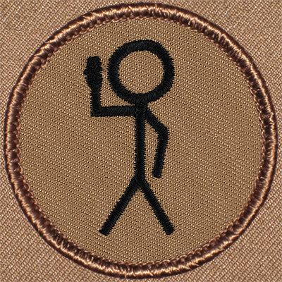 Scout Sign Stickman Patrol Patch Ð Scout Patch
