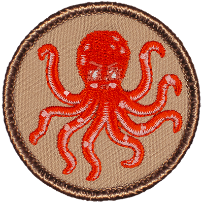 Red 
Octopus Scout Patrol Patches