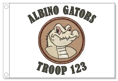 Albino Alligator Patrol Flag