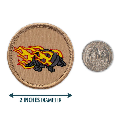 Flaming armadillo 2” embroidered scout patrol patches