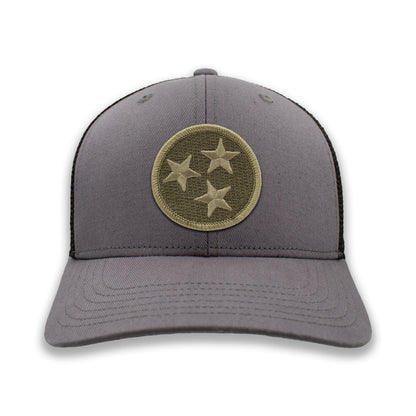 OD Green Subdued Tennessee Tristar Ball Cap or Trucker Hat