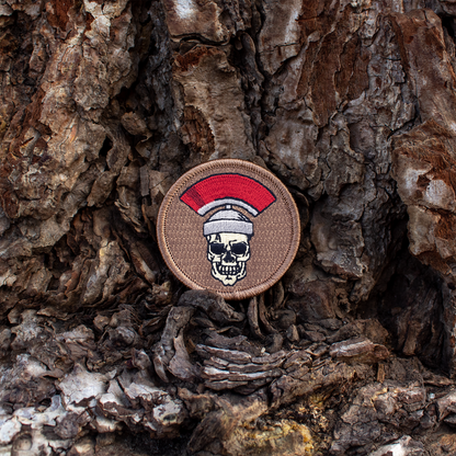 Spartan warrior skull iron-on scout patch