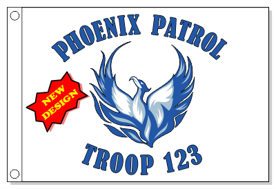 Blue Phoenix Patrol Flag