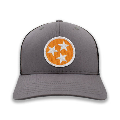 Orange & White Tennessee Tristar Ball Cap or Trucker Hat