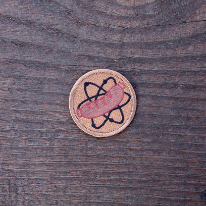 Atomic Sausage iron-on scout patch