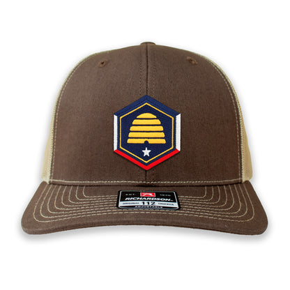 Utah State Flag Hexagon Ball Cap or Trucker Hat