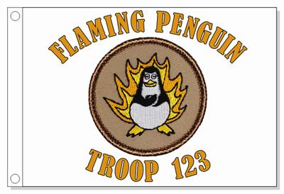 Flaming Penguin  Patrol Flag