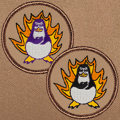 Flaming Penguin Patrol Patch