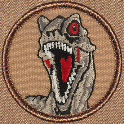 Dinosaur Raptor Head Patrol Patch Ð Scout Patch