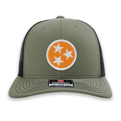 Orange & White Tennessee Tristar Ball Cap or Trucker Hat