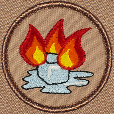 Flaming Ice Cube Patrol Patch Ð Scout Patch