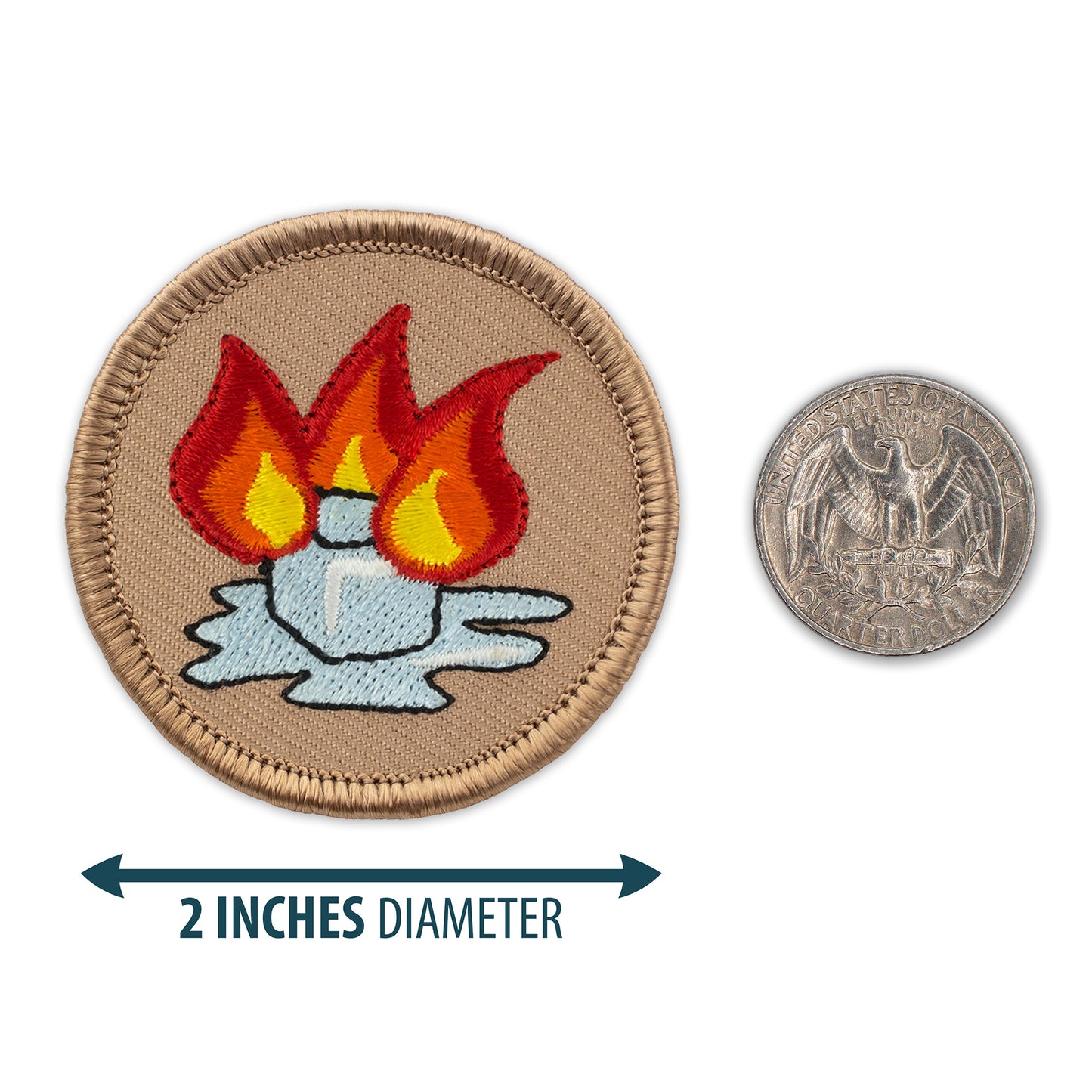 Flaming Ice Cube Patrol Patch
