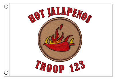 Flaming Jalapeno  Patrol Flag