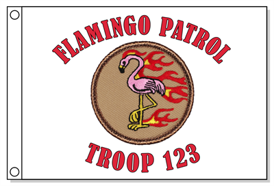 Flaming Pink Flamingo Patrol Flag