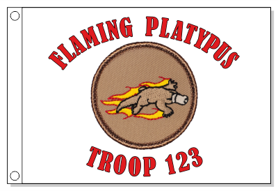 Flaming Platypus Patrol Flag