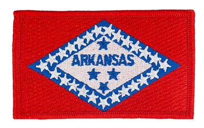 Arkansas embroidered state flag patch