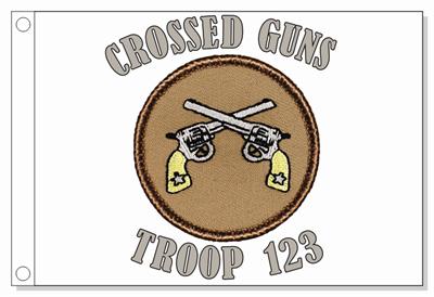 Crossed Guns Patrol Flag