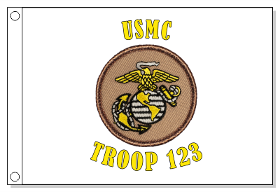 USMC Emblem Patrol Flag