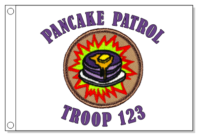Exploding Purple Pancakes Patrol Flag