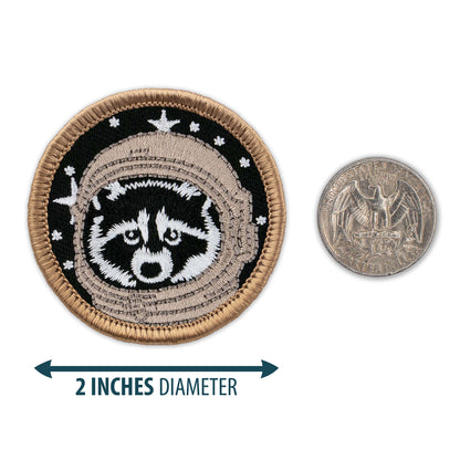 Astronaut raccoon 2” embroidered scout patrol patches